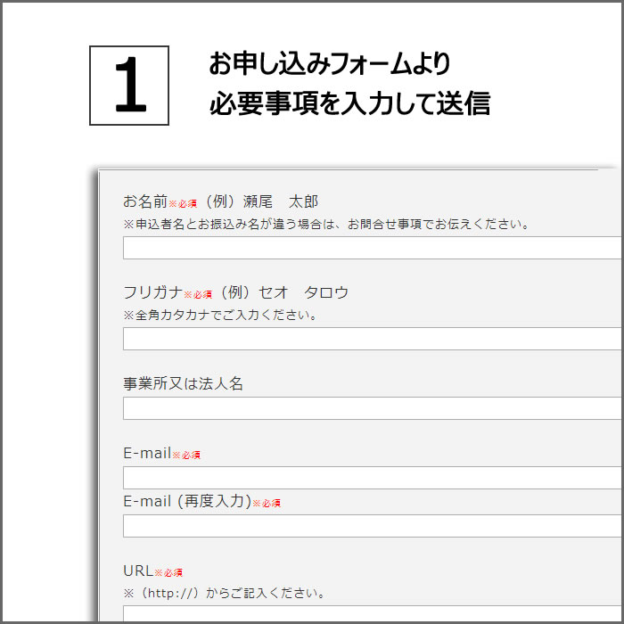 お申し込みの流れ1